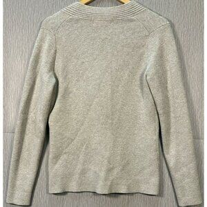 Women's Banana Republic Gray Cotton Wool Blend Long Sleeve Grandpa Cardigan Med.